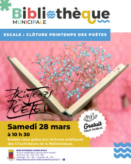 ESCALE : Clôture du Printemps des Poètes